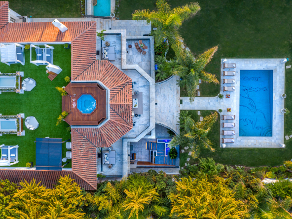 Arial View Mansion beach Puerto Banus